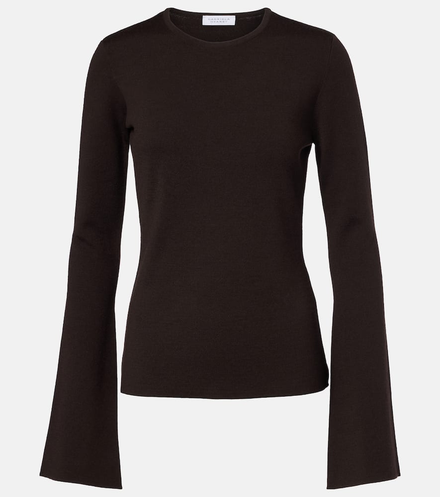 Wool, silk, and cashmere top