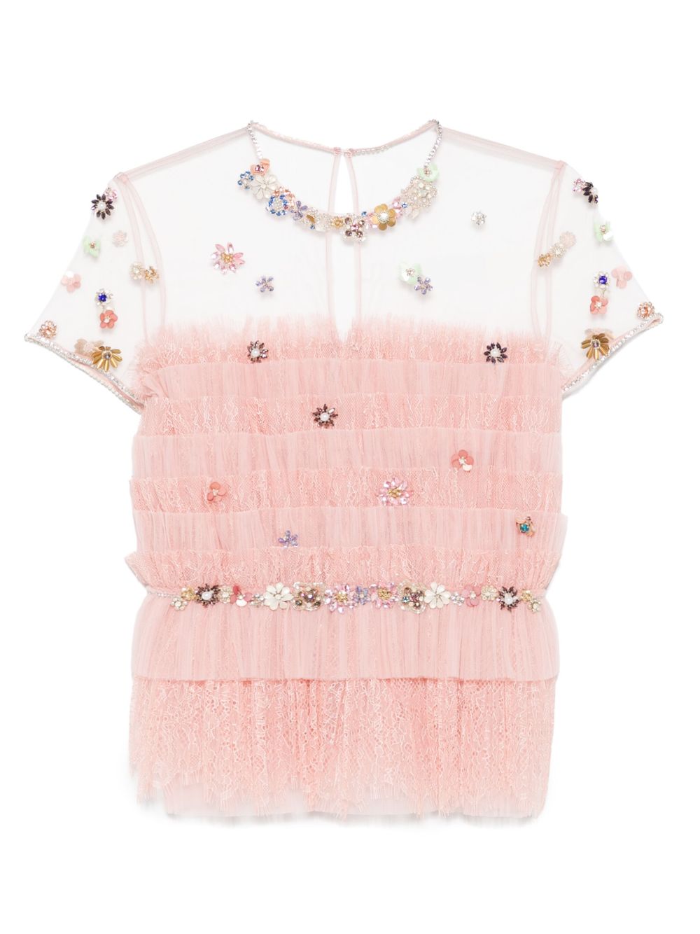 Crystal-embellished blouse - Pink