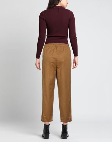 Woman Pants Camel Size 4 Cotton, Polyester, Polyamide