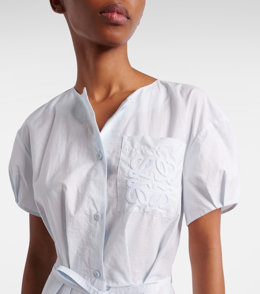 Paula's Ibiza Anagram cotton-blend shirt dress