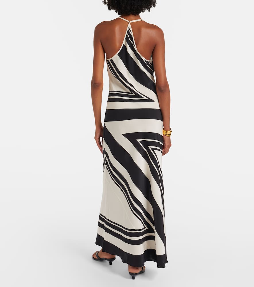 Pietra printed silk crêpe maxi dress
