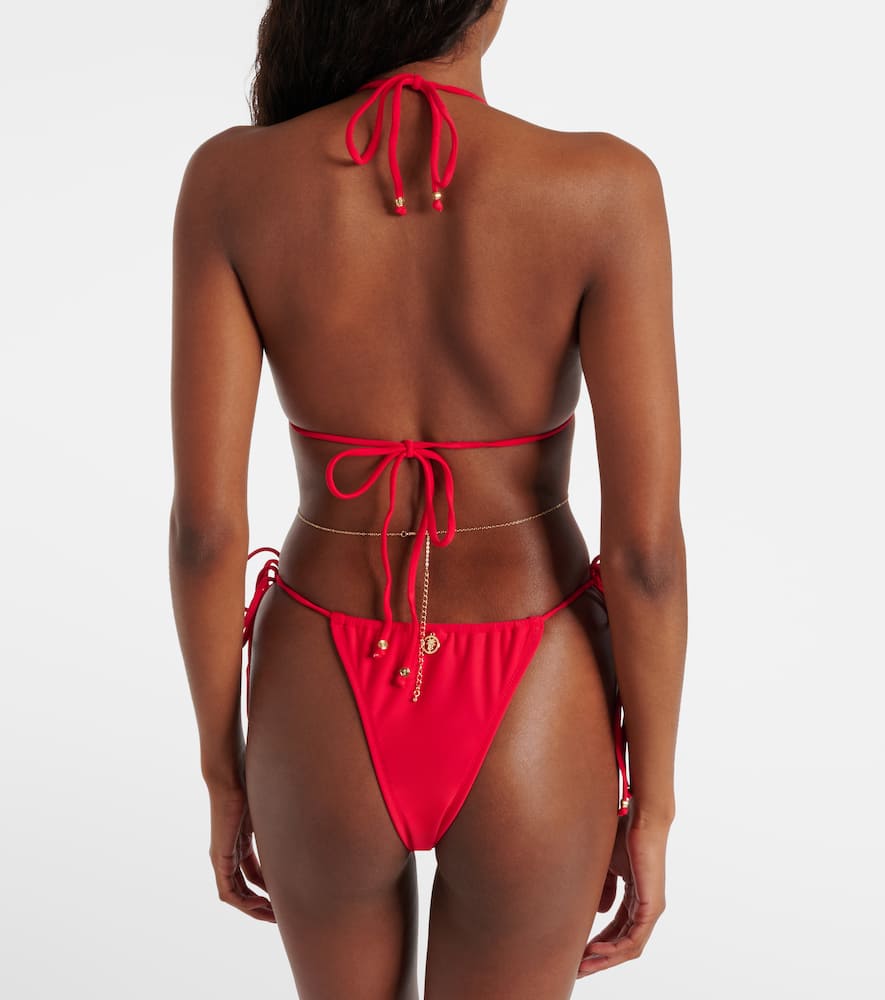 Chain triangle bikini top