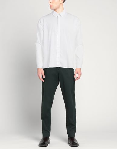 Man Shirt White Size M Cotton, Elastane