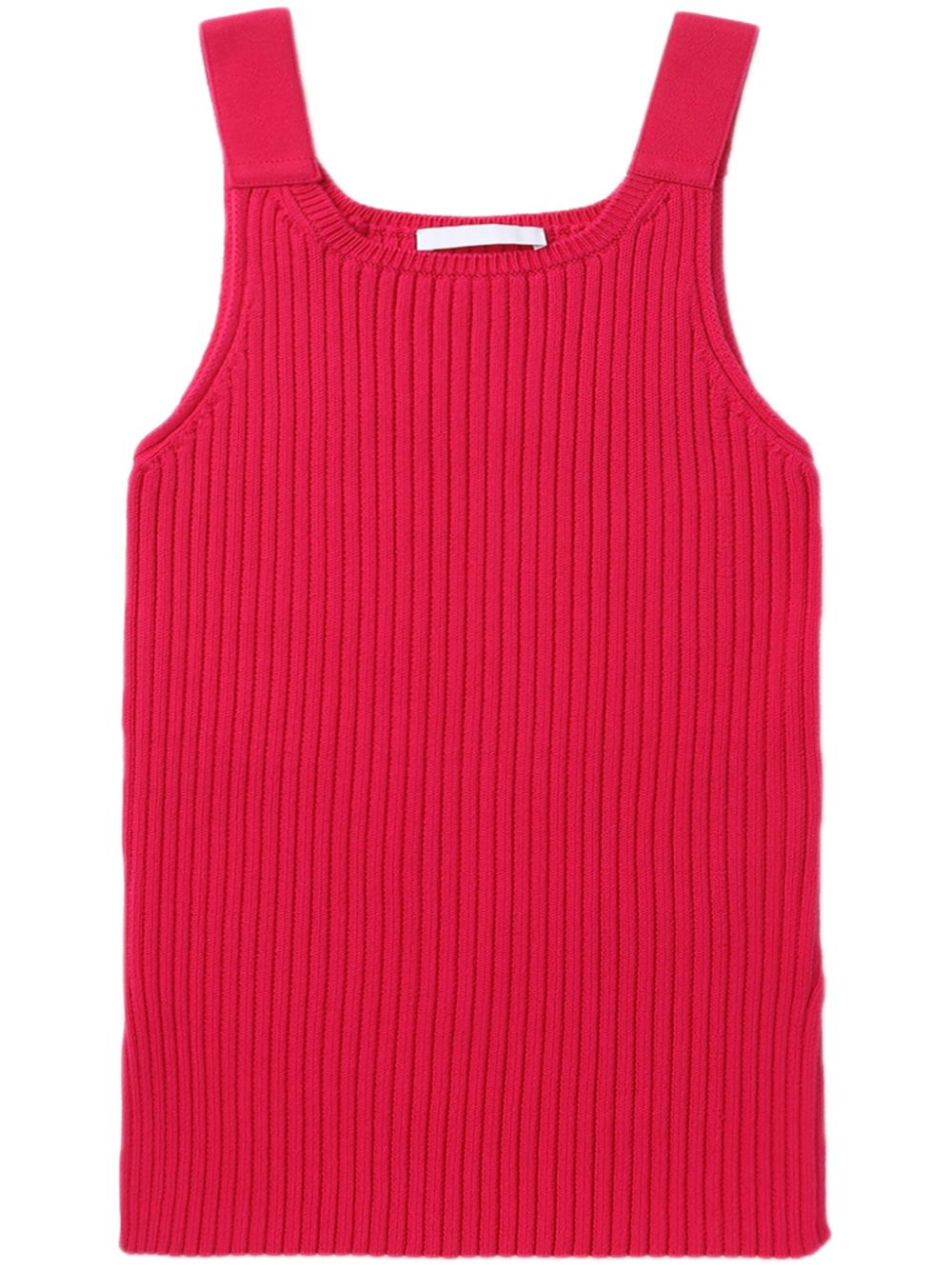 Cotton Rib Knit Scoop Neck Tank