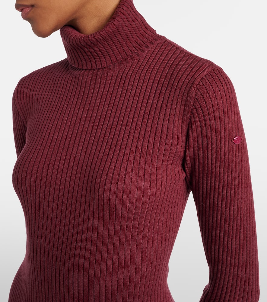 Mireille ribbed-knit turtleneck midi dress