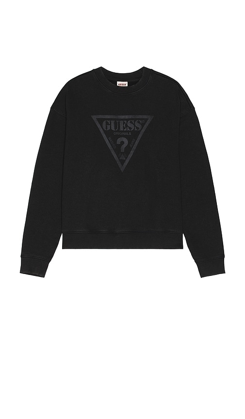 Guess Originals Vintage Triangle Crewneck Sweater in Black. -  S also in