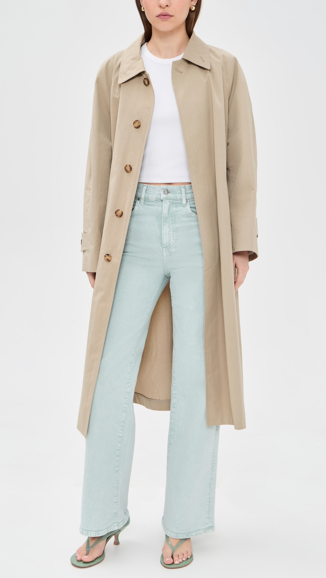 High Rise Column Jeans Minty