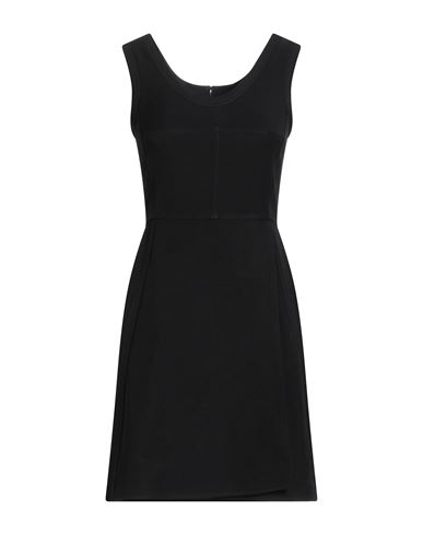 Woman Mini dress Black Size 2 Viscose, Linen