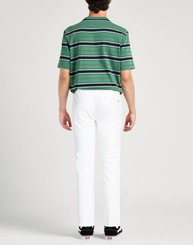 Man Pants White Size 30 Cotton, Elastane