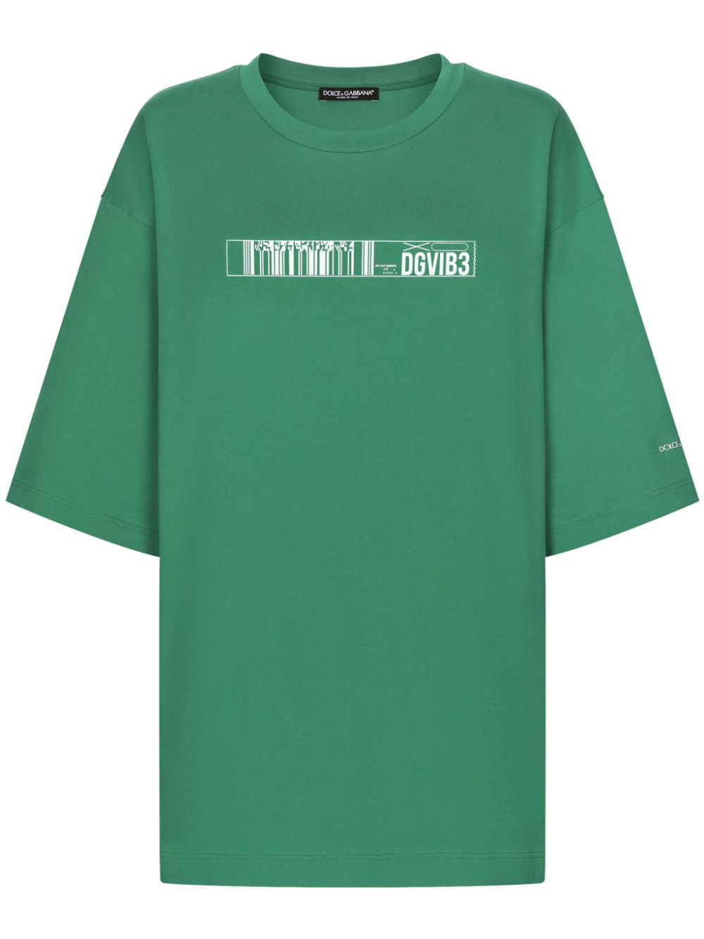 DGVIB3-print cotton T-shirt - Green