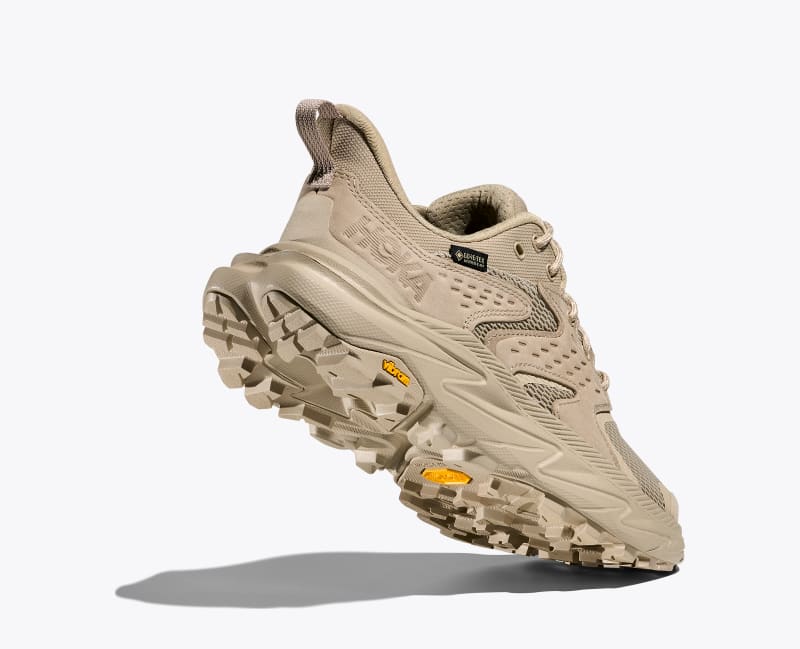 HOKA Women's Anacapa 2 Low GTX Shoes in Raw Linen/Oat Milk