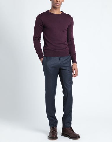 Man Sweater Purple Size 3XL Merino Wool, Acrylic