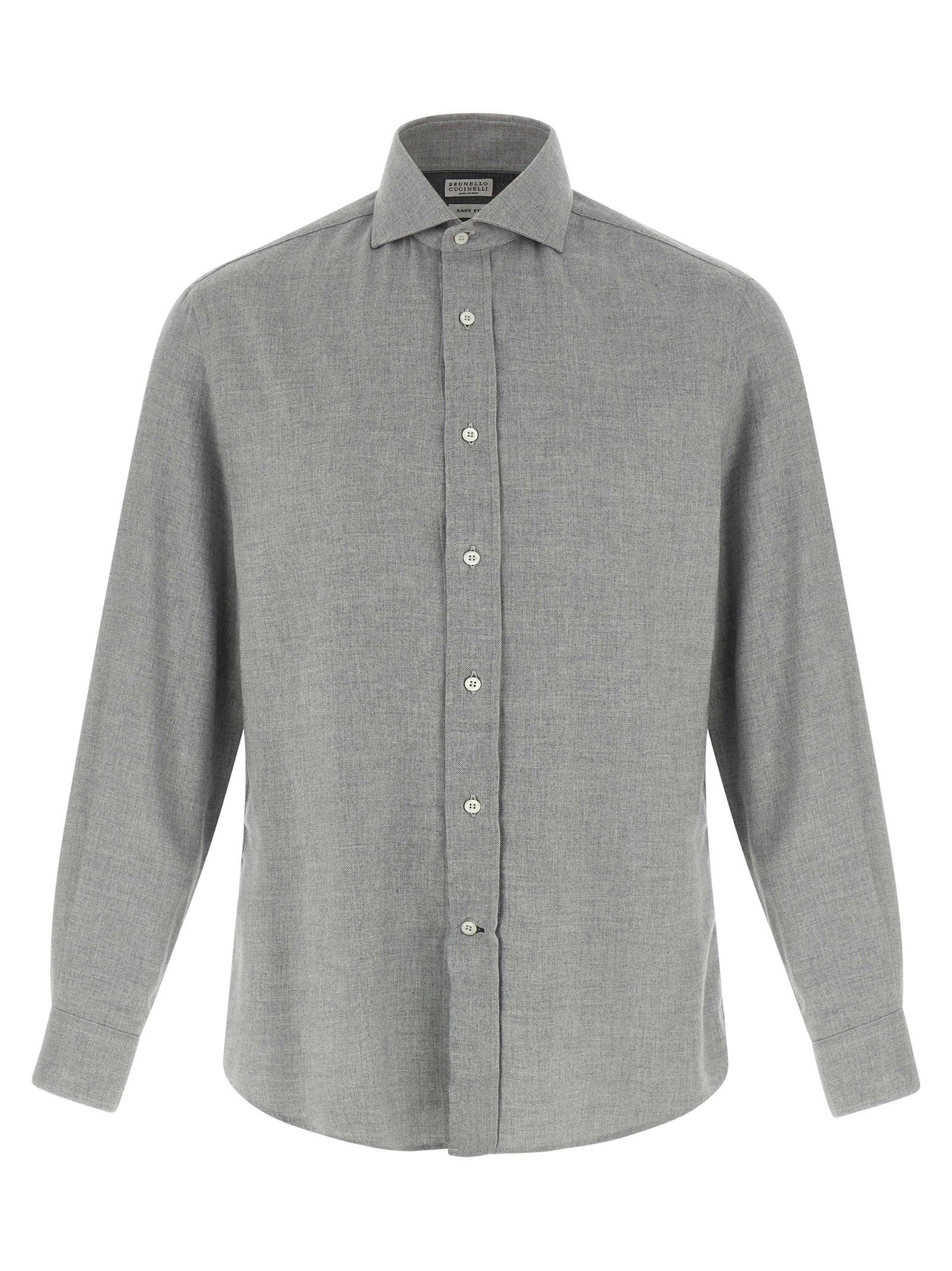 Cotton-Lyocell Blend Shirt — Gray