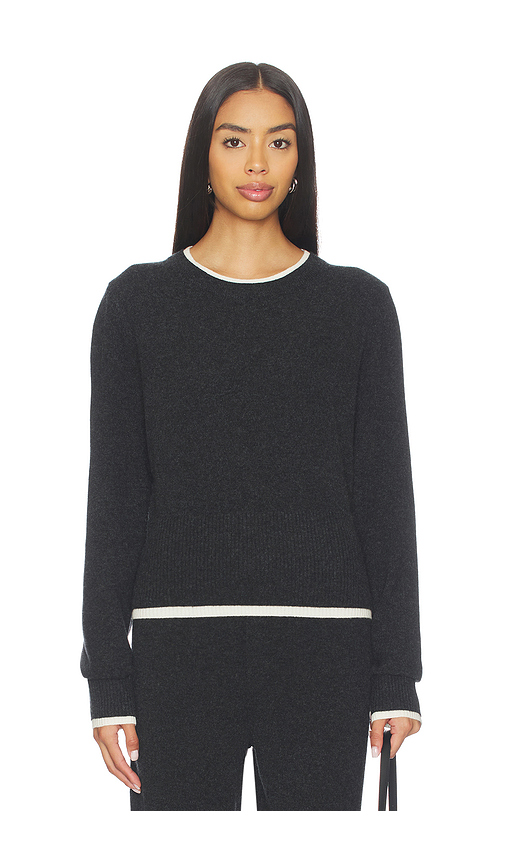 Artless Forever Tove Layered Cashmere Crewneck in Charcoal. - L also in M, S