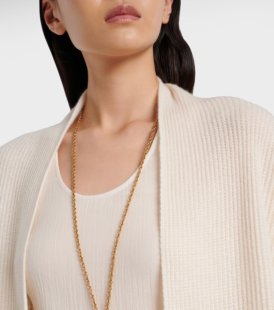 Ribbed-knit cashmere cardigan