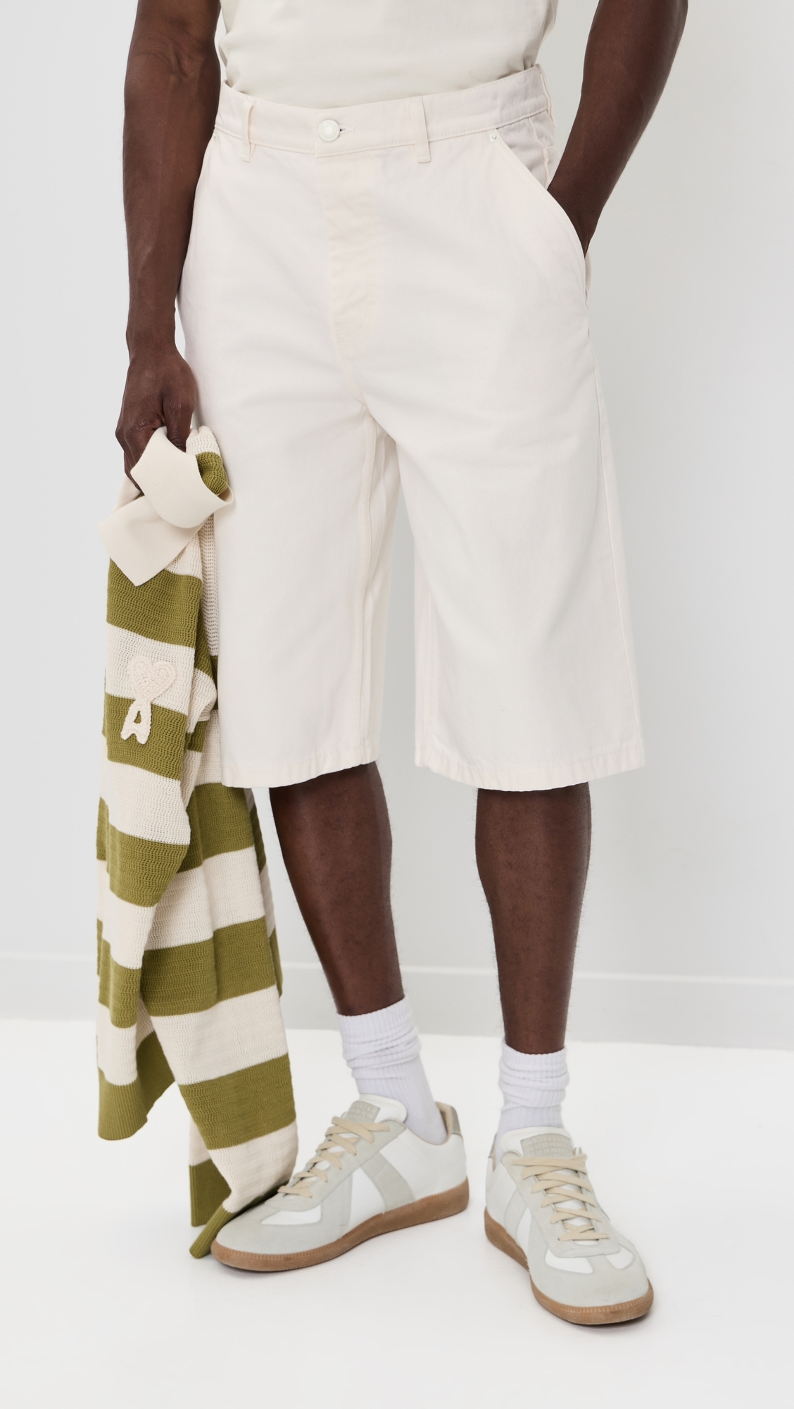 Loose Bermuda Shorts 14 Blanc Creme
