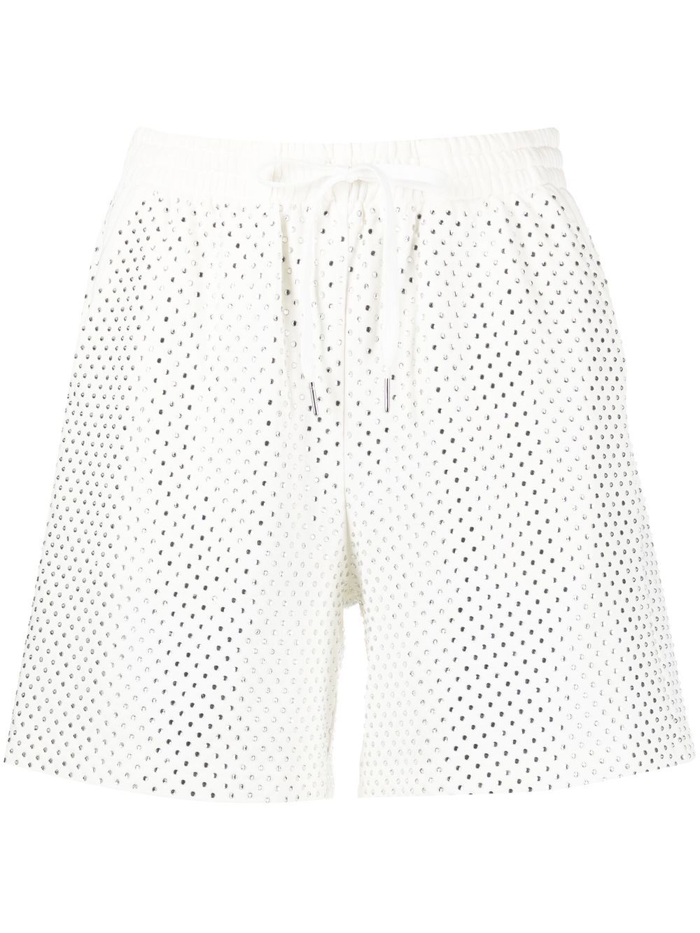 Rhinestone-embellished shorts - White