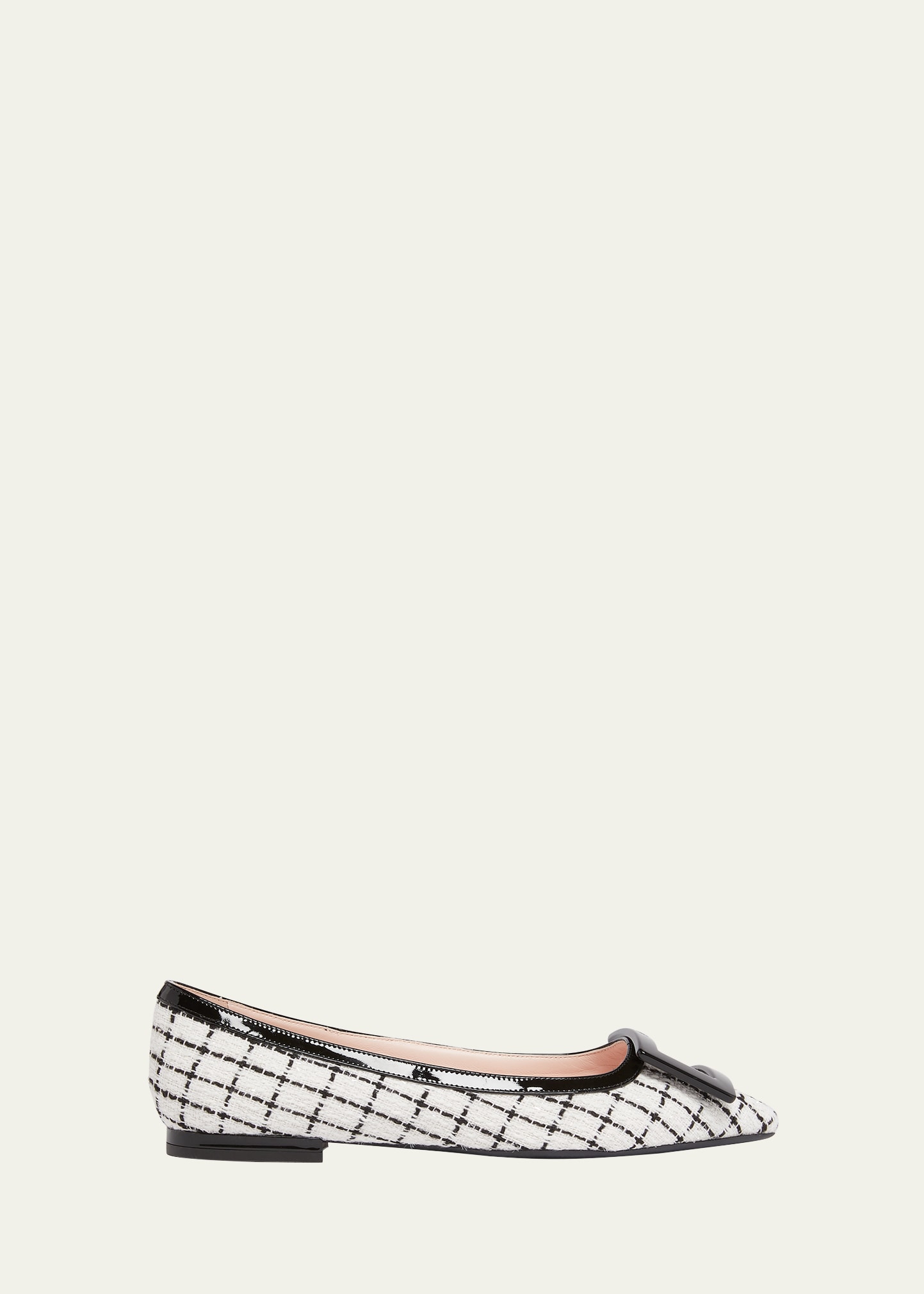 Grommettine Bicolor Buckle Ballerina Flats
