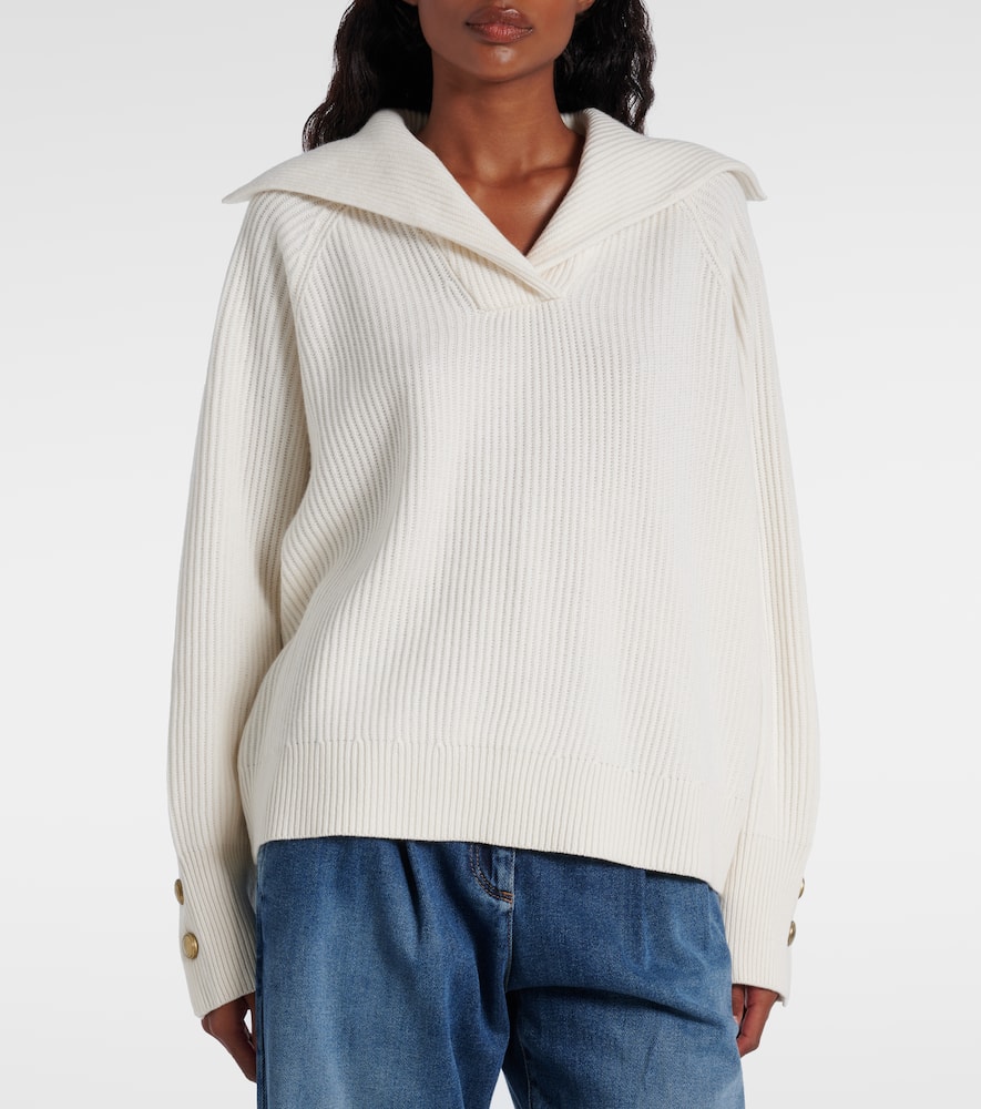 Wool, cashmere and silk sweater