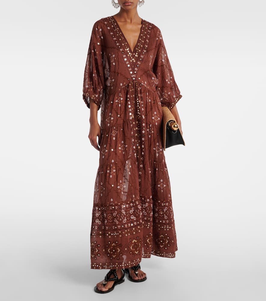 Printed cotton maxi dress
