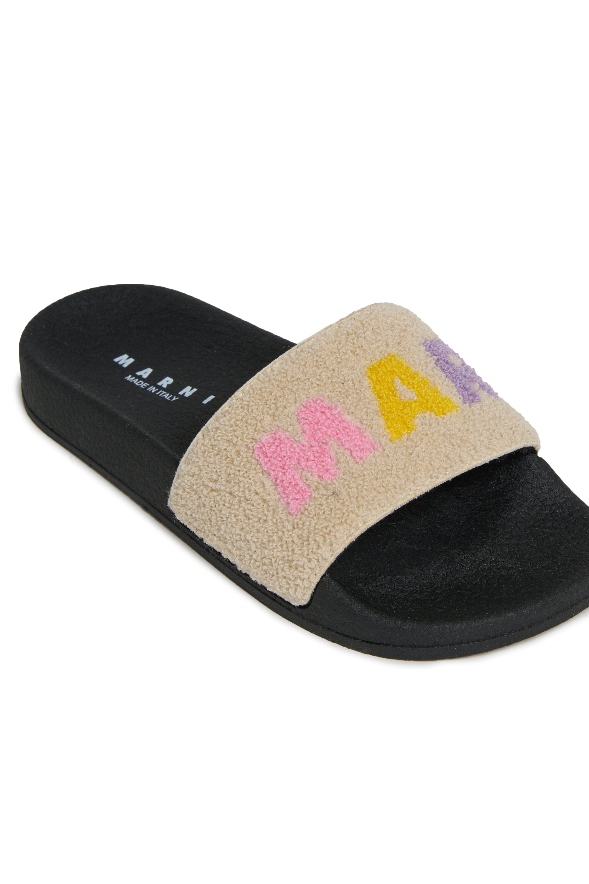 For Kids - Ciabatte slide con logo - Beige