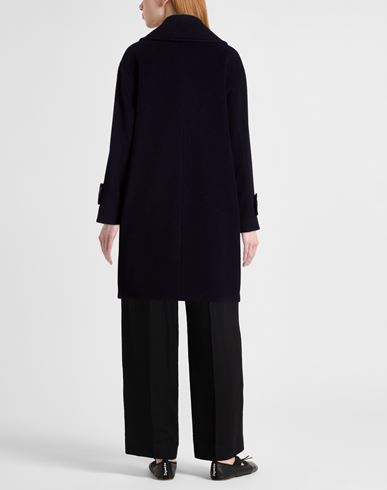 Icons Woman Coat Midnight blue Size 14 Wool, Polyamide, Cashmere