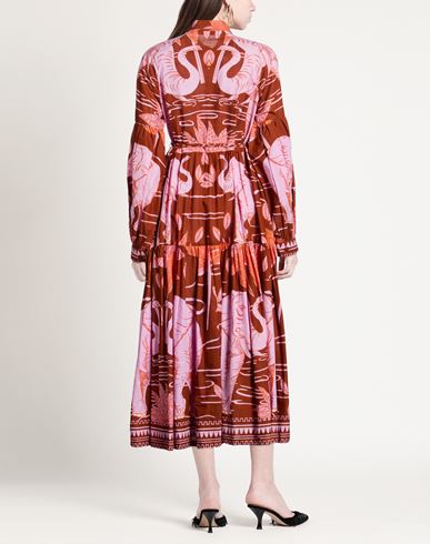 Woman Midi dress Tan Size S Cotton