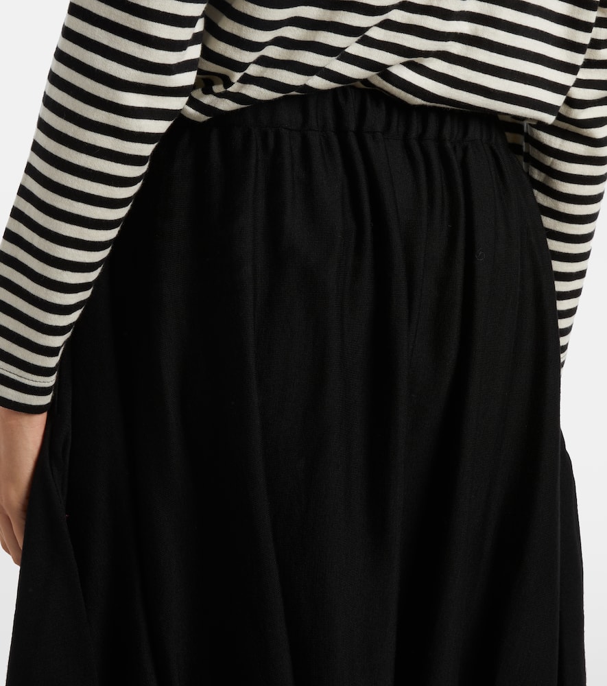 High-rise wool tapered pants