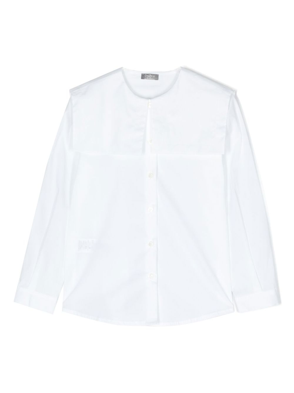 Bib-collar shirt - White