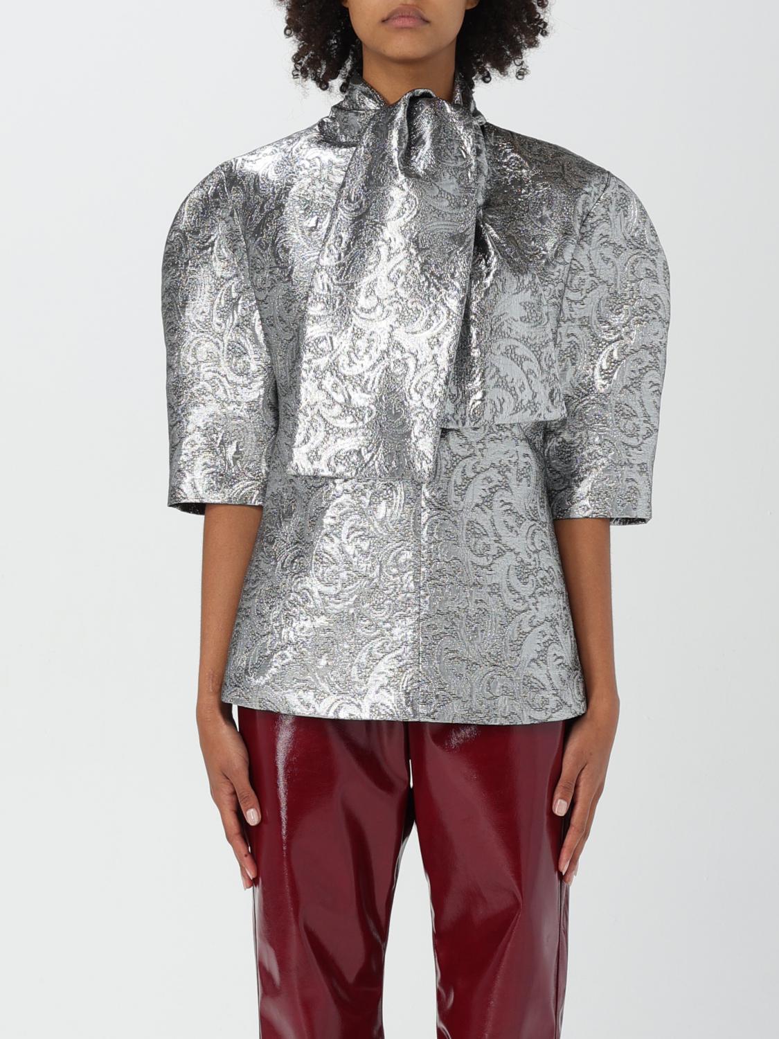 Metallic-effect blouse - Grey