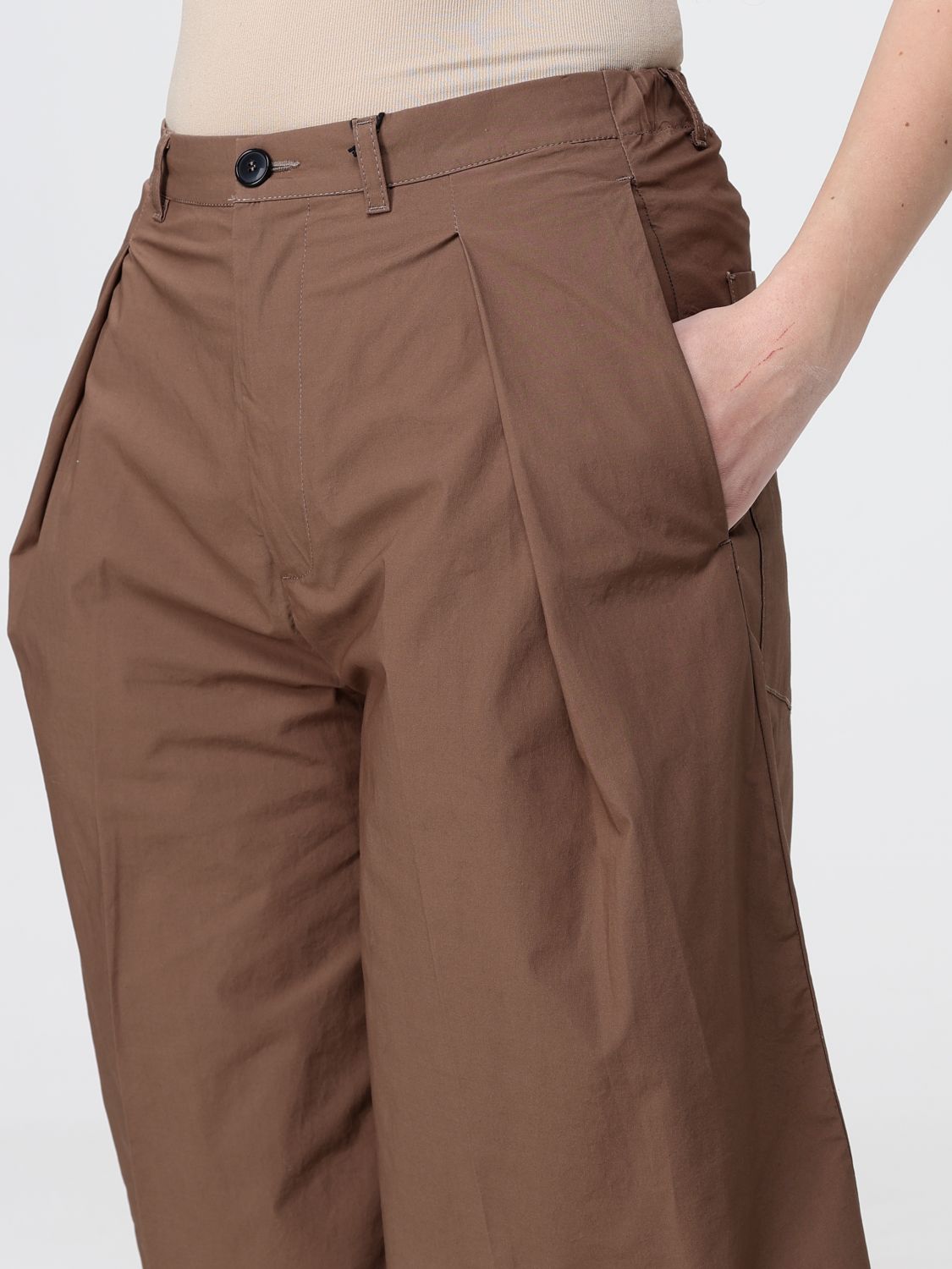 Pants Woman color Brown