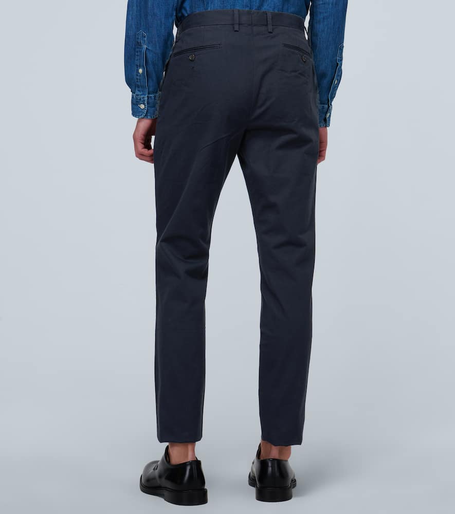 Slim-fit cotton pants
