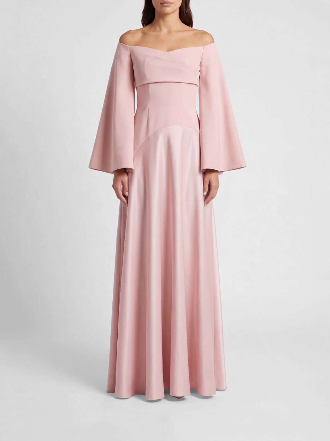 The Rina off-shoulder gown - White