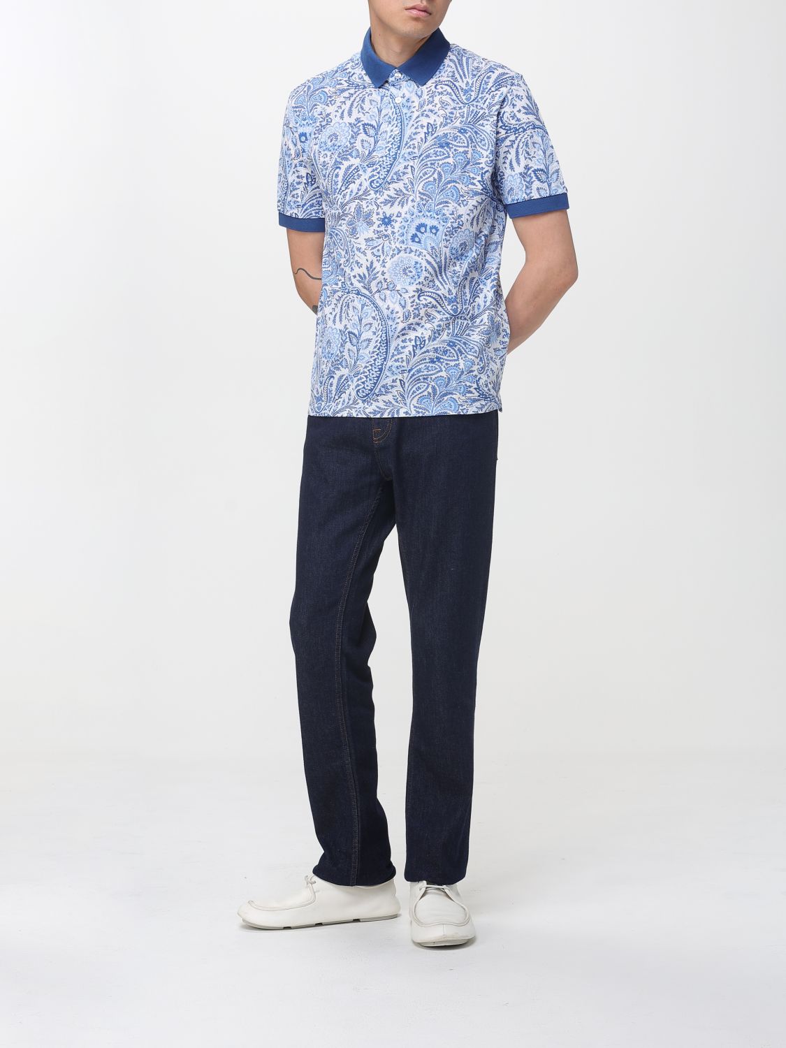 Polo Shirt Men color Blue