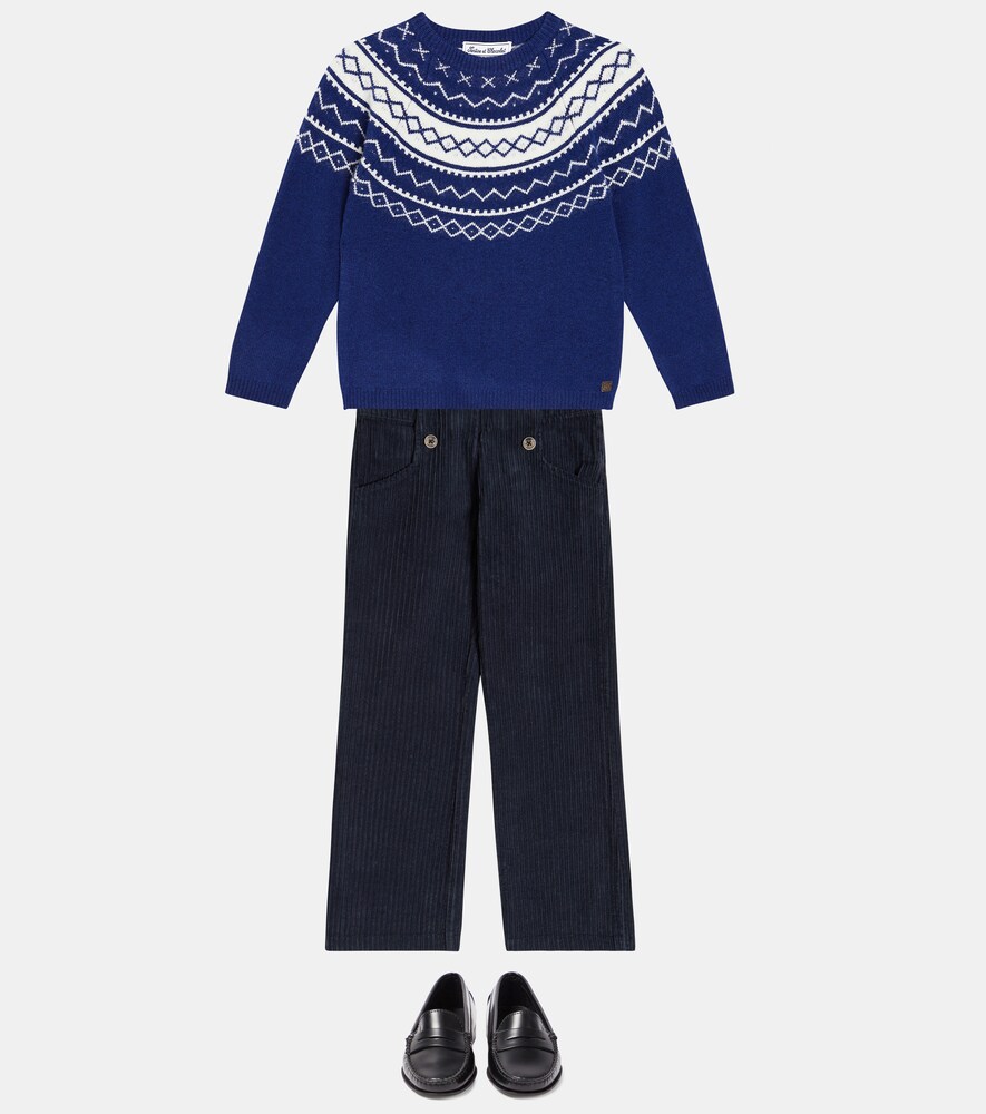 Jacquard wool sweater