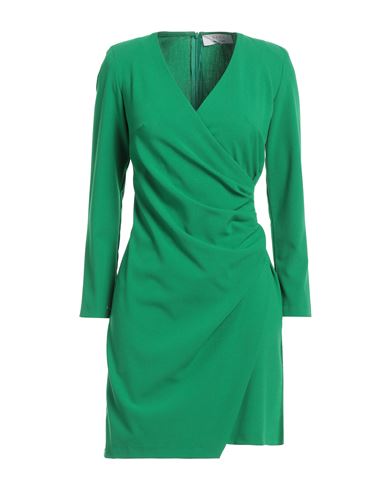 Woman Mini dress Emerald green Size 8 Polyester, Viscose, Elastane