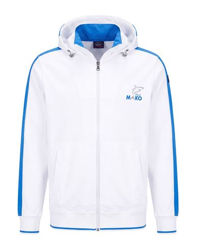 Man Sweatshirt White Size XL Cotton, Polyester