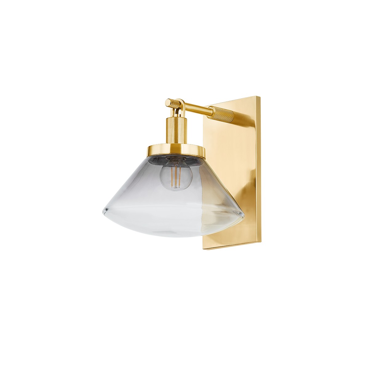 Aged Brass Wall Sconce from the Mendon Collection