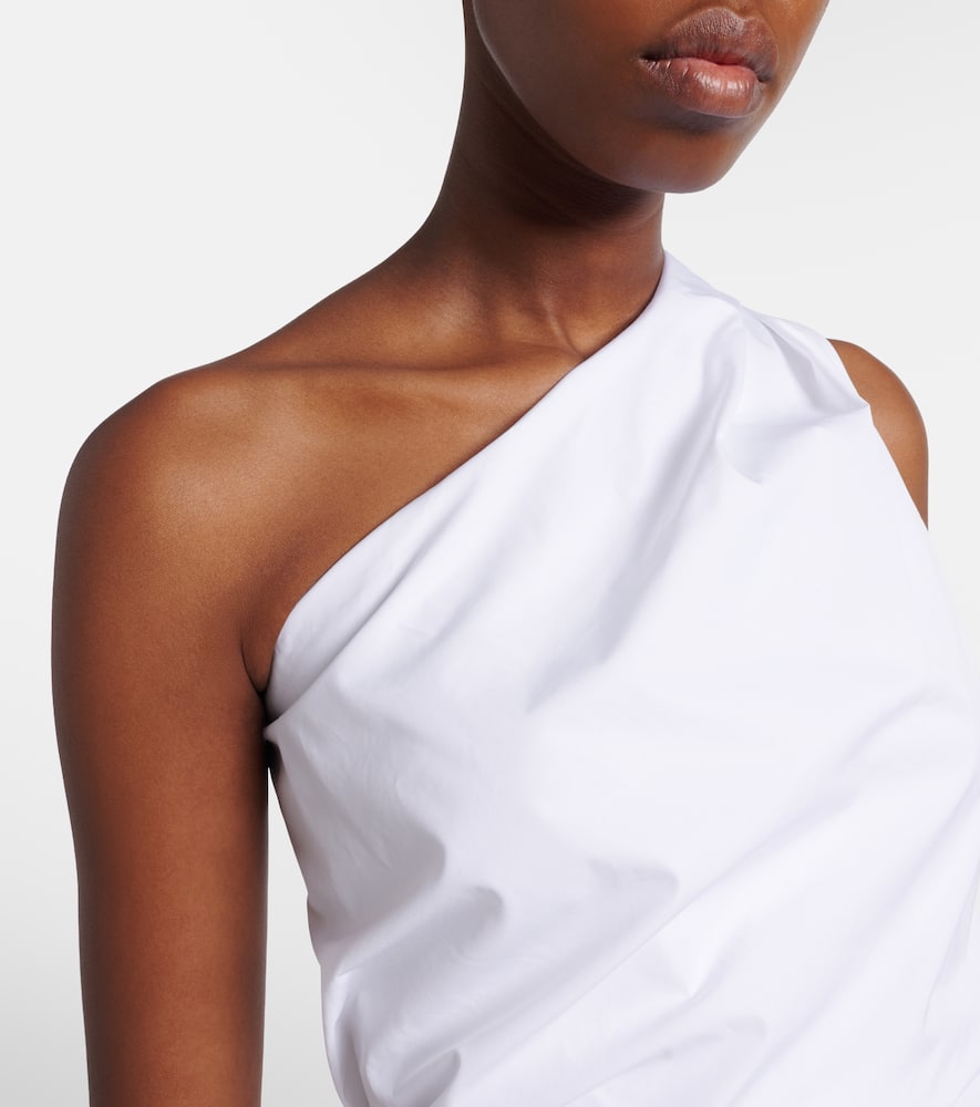 Róhe Asymmetric one-shoulder cotton poplin top