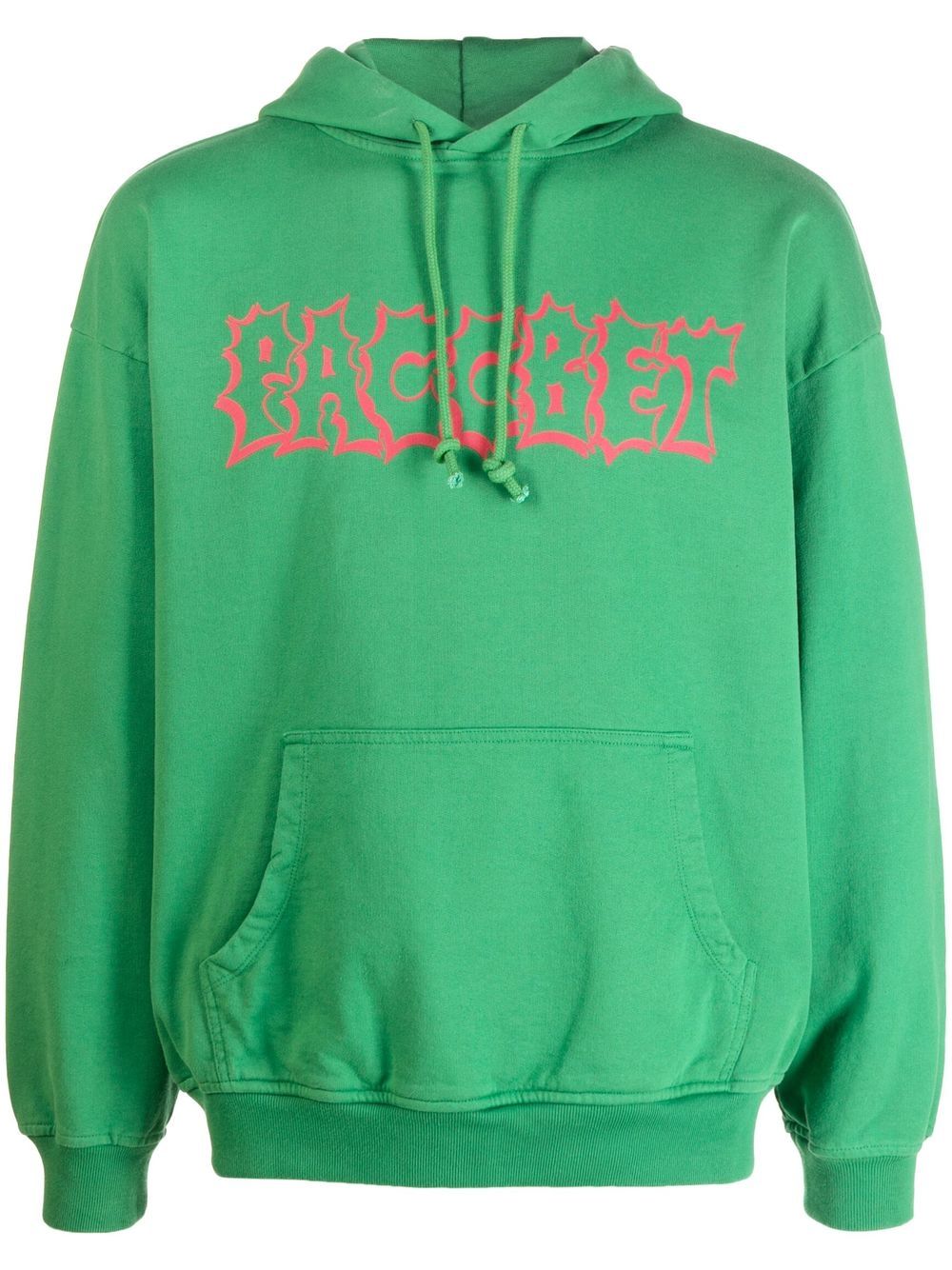 Logo-print drawstring hoodie - Green