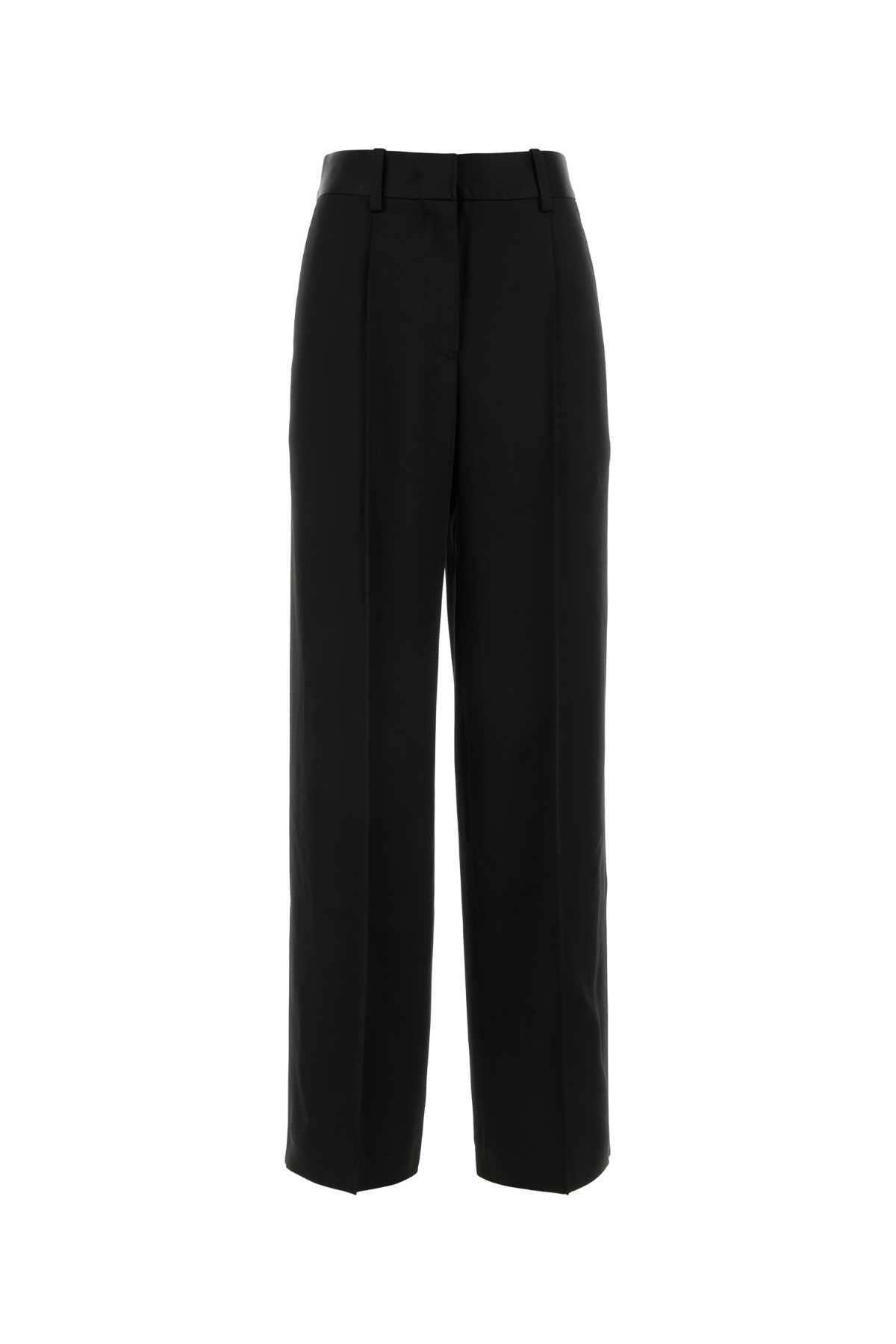 Acetate Viscose Trousers — Black