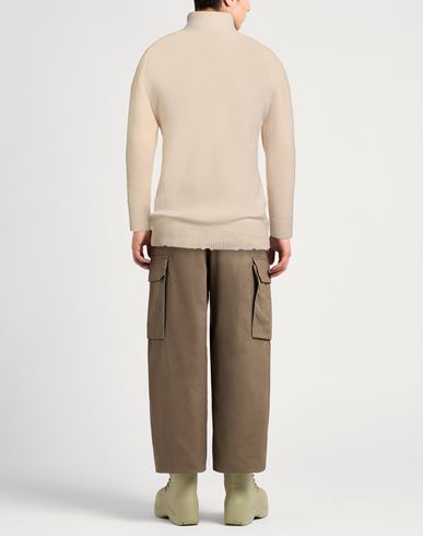Man Turtleneck Cream Size 40 Virgin Wool