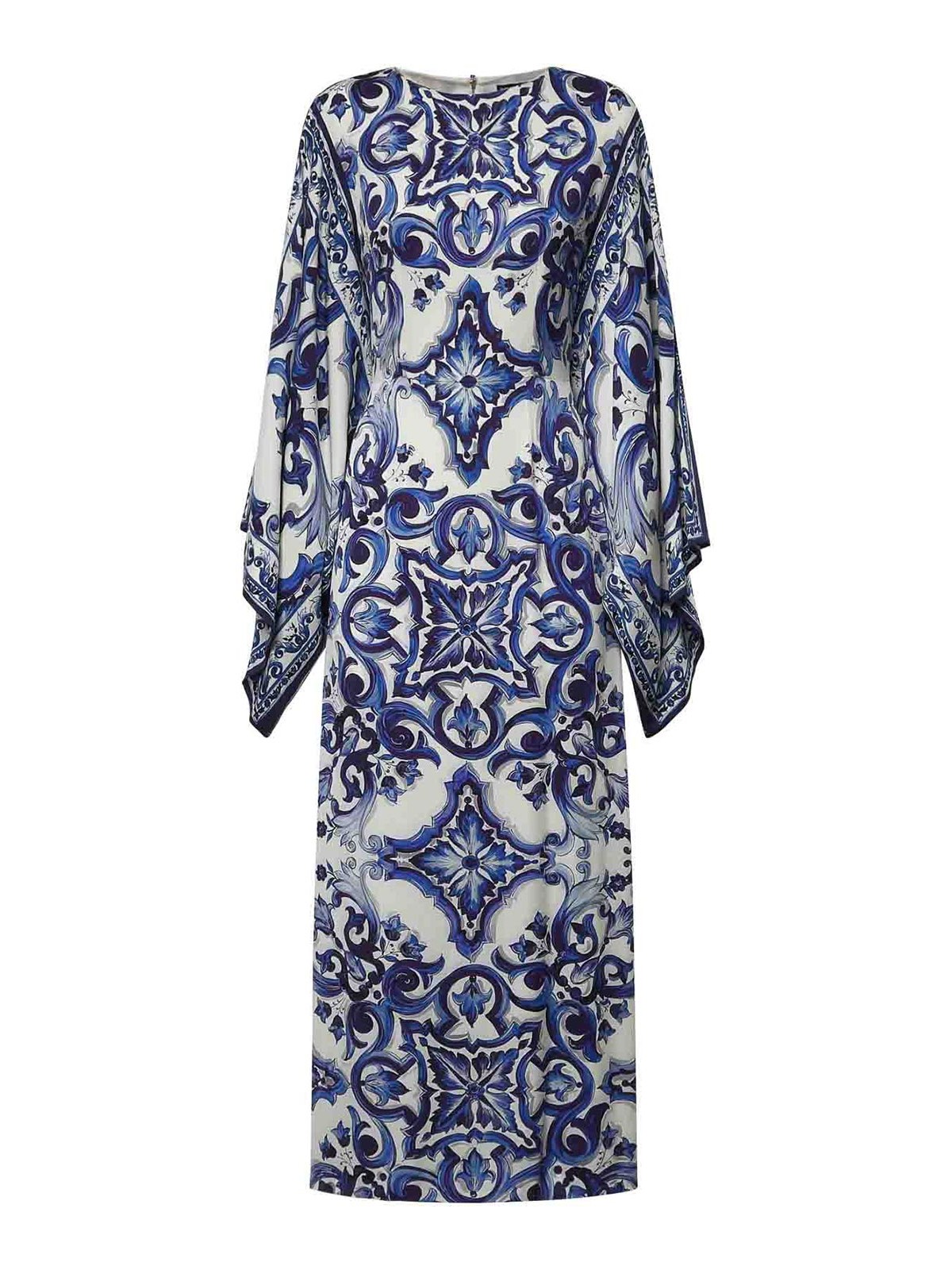 Majolica print midi dress
