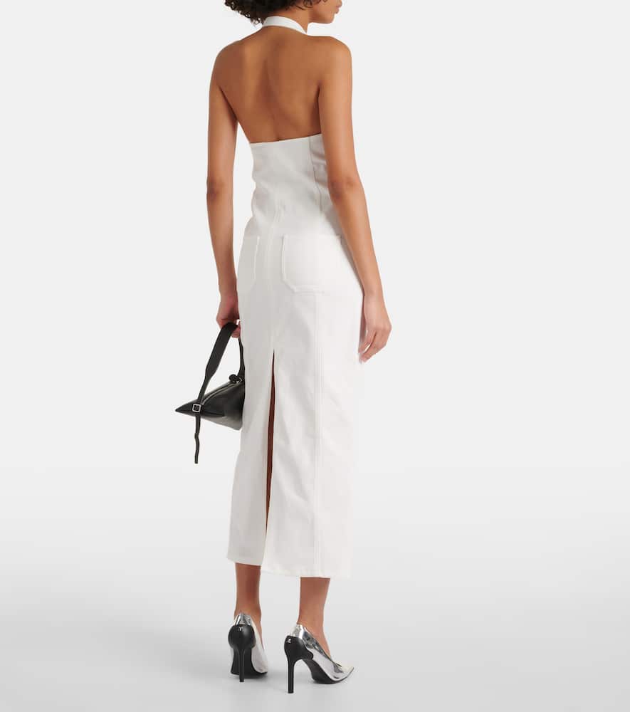 Courrèges Multiflex denim maxi dress