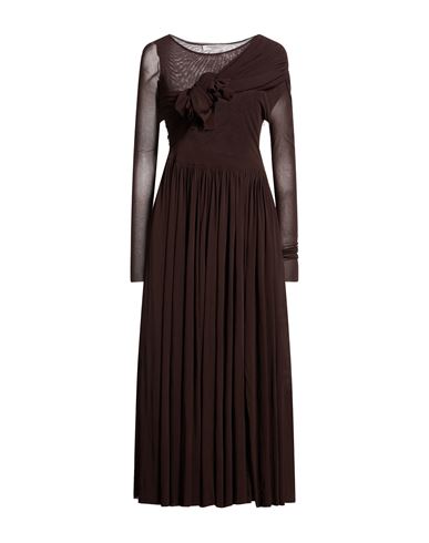 Woman Midi dress Brown Size 4 Polyamide