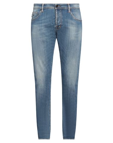 Man Jeans Blue Size 34 Cotton, Elastane