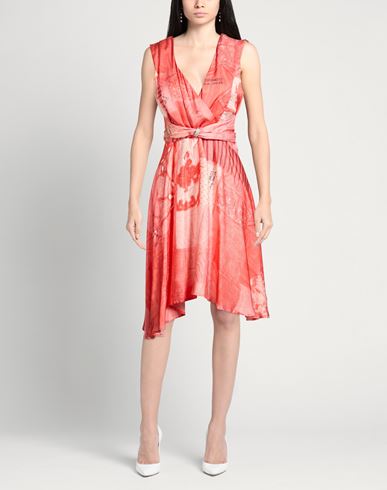 Woman Mini dress Coral Size S Viscose, Polyester