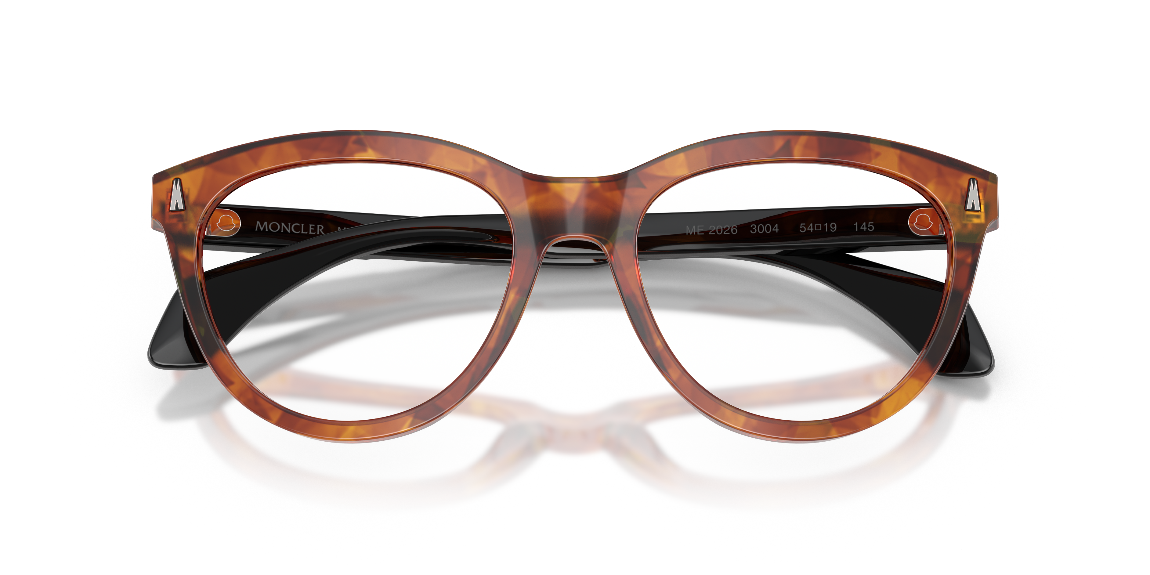 Moncler Vrouw Moncler ME2026 3004 Optische monturen Acetaat Schildpad Transparant Rotonde Normaa