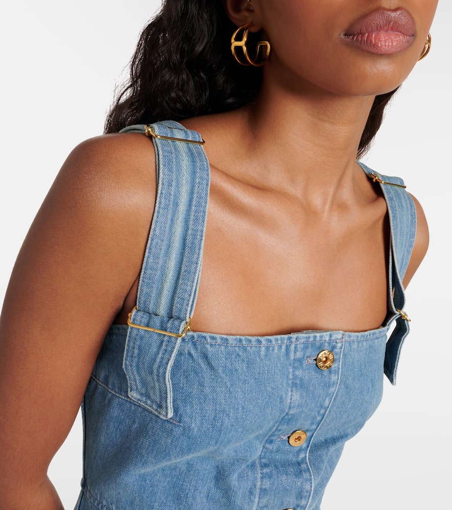 Denim midi dress