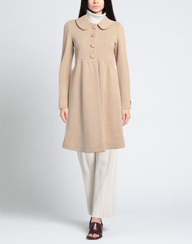 Woman Coat Beige Size 4 Wool, Acrylic